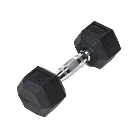 Champion Sports Rubber Hex Dumbell