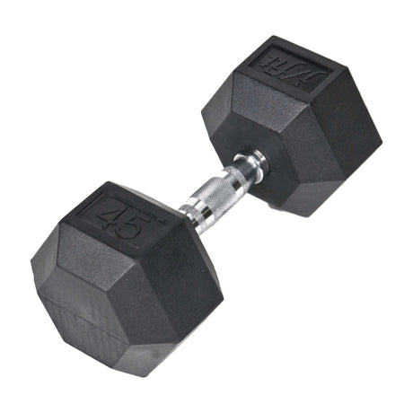 Champion Sports Rubber Hex Dumbell