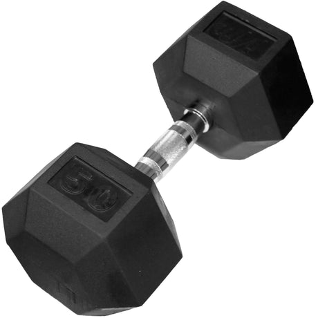 Champion Sports Rubber Hex Dumbell