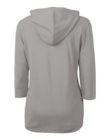Cutter & Buck Womens Virtue Recycled Featherlight Pique Half Zip Hooded Pullover-1