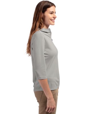 Cutter & Buck Womens Virtue Recycled Featherlight Pique Half Zip Hooded Pullover-5