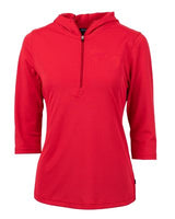Cutter & Buck Womens Virtue Recycled Featherlight Pique Half Zip Hooded Pullover-4
