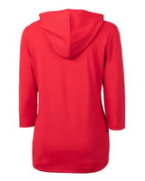 Cutter & Buck Womens Virtue Recycled Featherlight Pique Half Zip Hooded Pullover-5