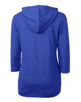 Cutter & Buck Womens Virtue Recycled Featherlight Pique Half Zip Hooded Pullover-6