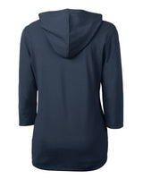 Cutter & Buck Womens Virtue Recycled Featherlight Pique Half Zip Hooded Pullover-3