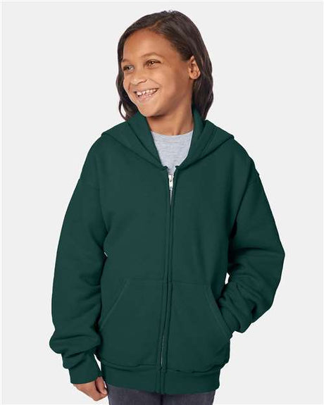  Youth EcoSmart Full-Zip Hooded Sweatshirt-2