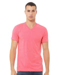 BELLA + CANVAS Men's Heather CVC V-Neck Tee-1