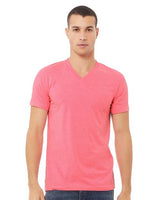 BELLA + CANVAS Men's Heather CVC V-Neck Tee-1