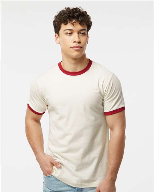 Tultex Men's Fine Jersey Ringer T-Shirt-3