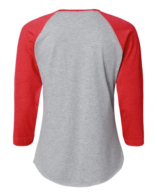 LAT Women's Baseball Fine Jersey Three-Quarter Sleeve Tee-2