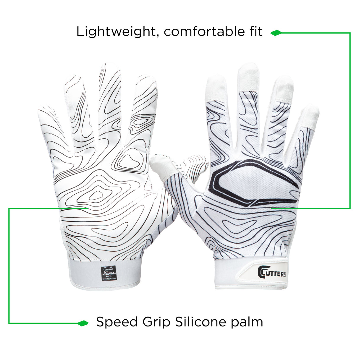 Cutters Adult Game Day Receiver Gloves-4