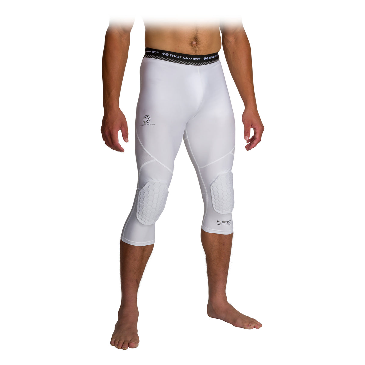 McDavid Adult Hex Basketball Tight with Knee Pads 3/4-4