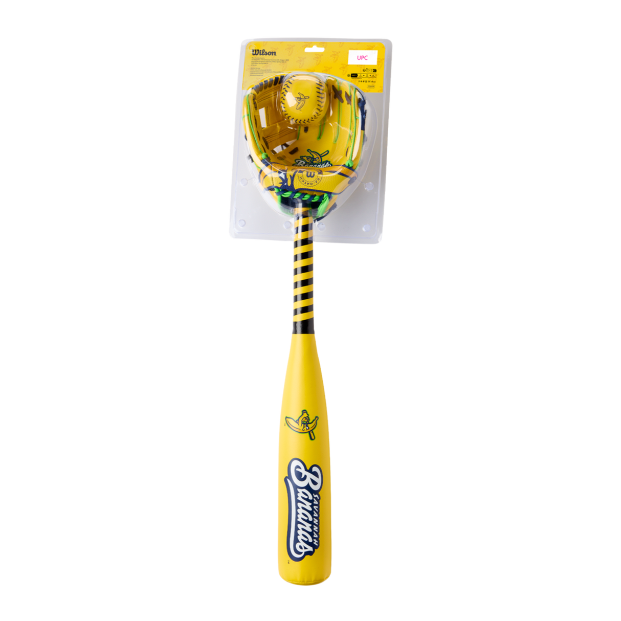 Wilson 2026 Savannah Bananas A200 10" Glove Ball & Bat Kit-1