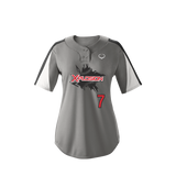 Wilson Girl's E601 2-button Placket Pullover Softball Jersey-2