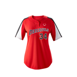 Wilson Girl's E601 2-button Placket Pullover Softball Jersey-2