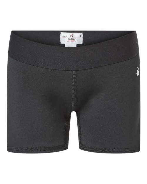 Badger Girls' Pro-Compression Shorts-1