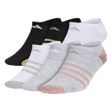 adidas Girl's Superlite 6-Pack No Show Sock-1