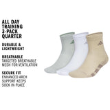 adidas Men's All Day Training 3-Pack Quarter Sock-2