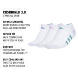 adidas Women's Cushioned 3.0 3-Pack No Show Sock-2