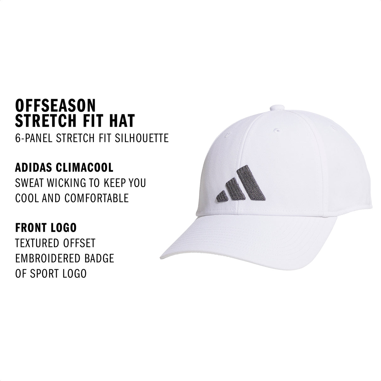 adidas Men's Offseason Stretch Fit Hat-2