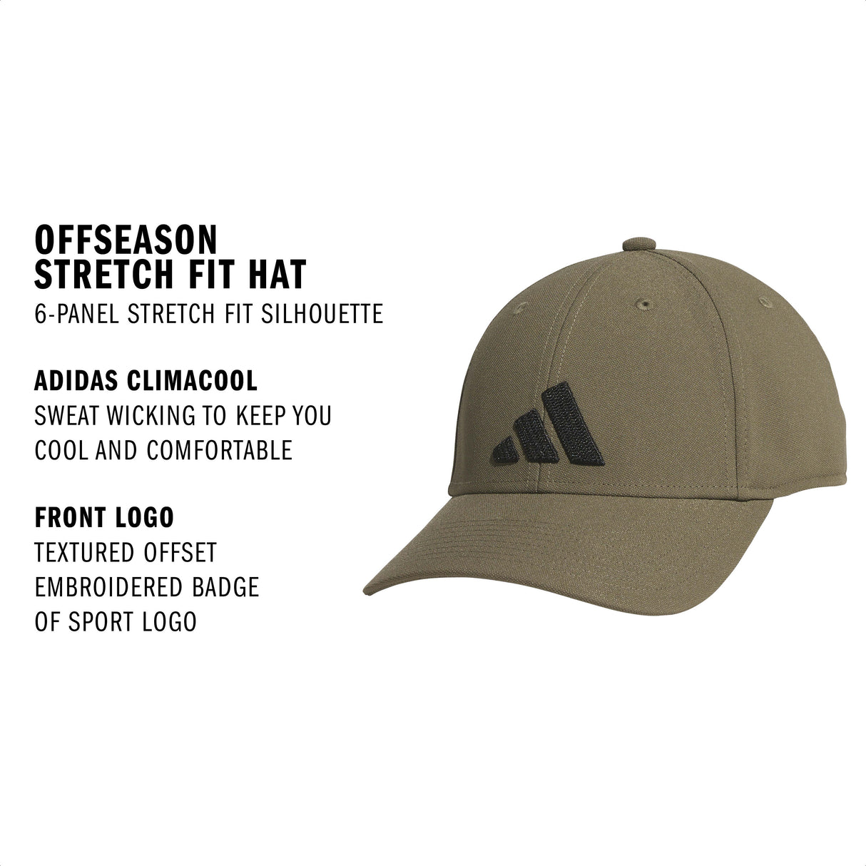 adidas Men's Offseason Stretch Fit Hat-2
