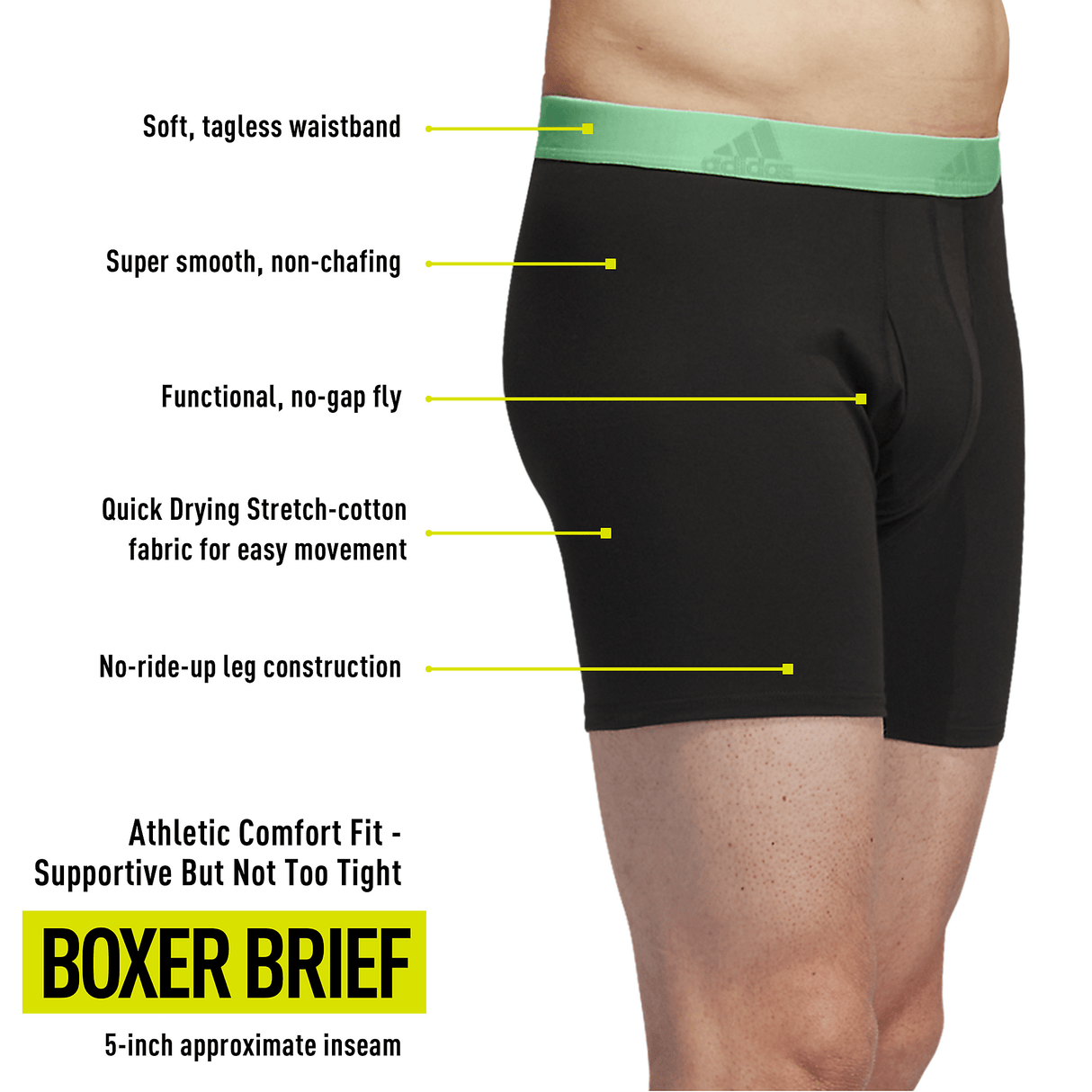 adidas Men's Stretch Cotton 3-Pack Boxer Brief-2