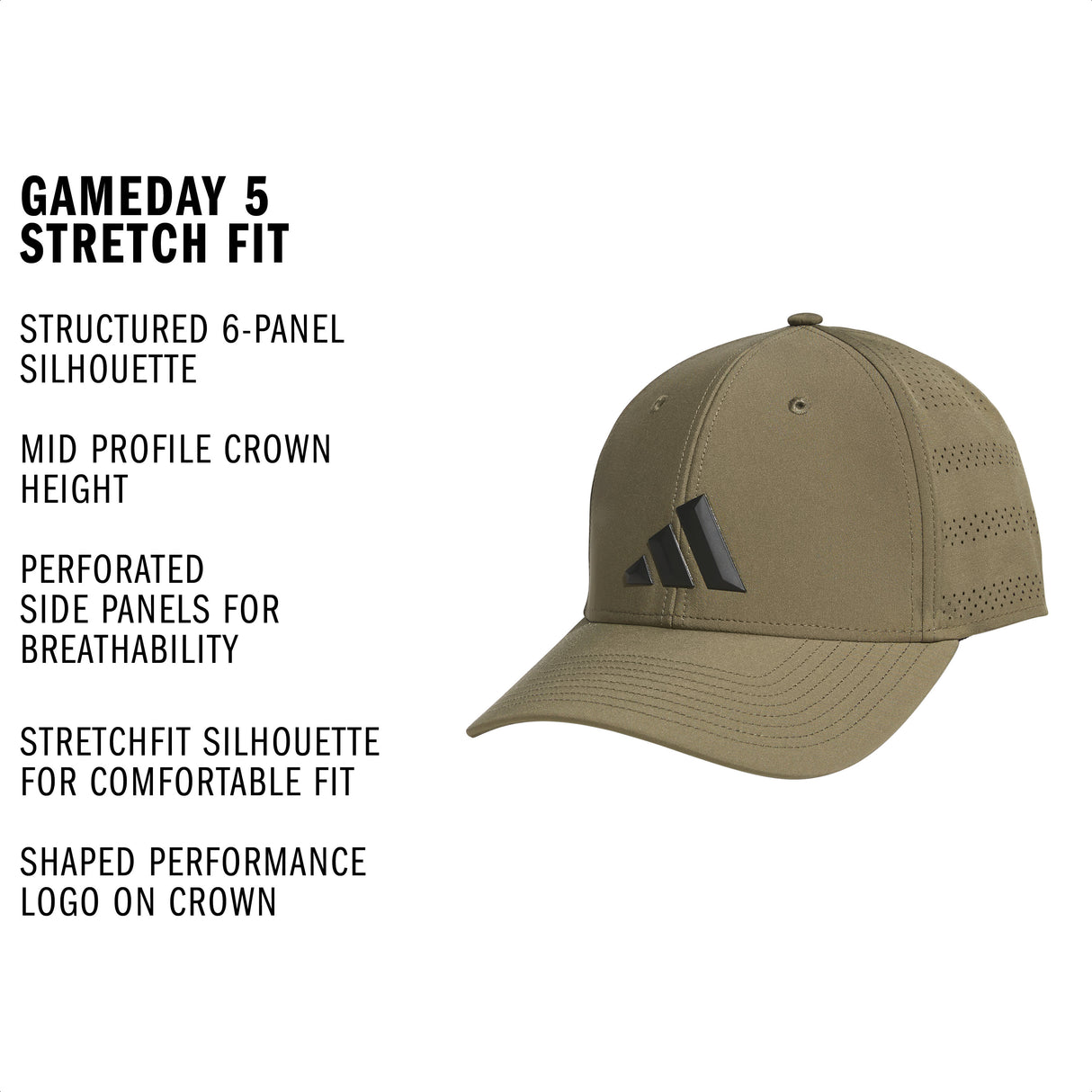 adidas Men's Gameday 5 Stretch Fit-3