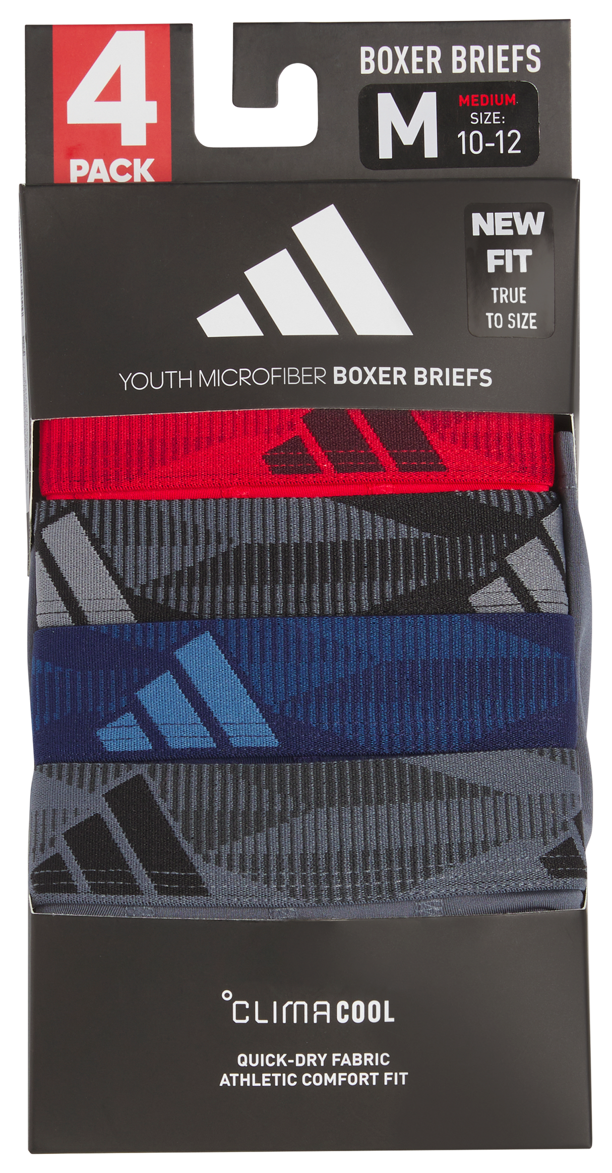 adidas Youth Microfiber 4-Pack Boxer Brief-6