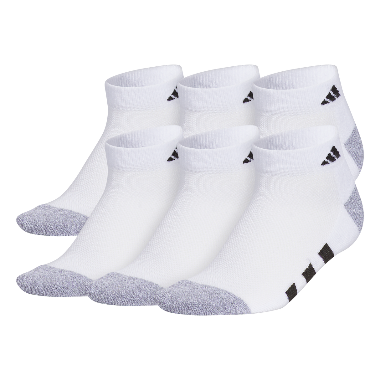 adidas Youth Athletic Cushioned 6-Pack Low Cut Sock-1