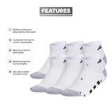 adidas Youth Athletic Cushioned 6-Pack Low Cut Sock-2