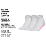 adidas Women's All Day Training 3-Pack Low Cut Sock-2
