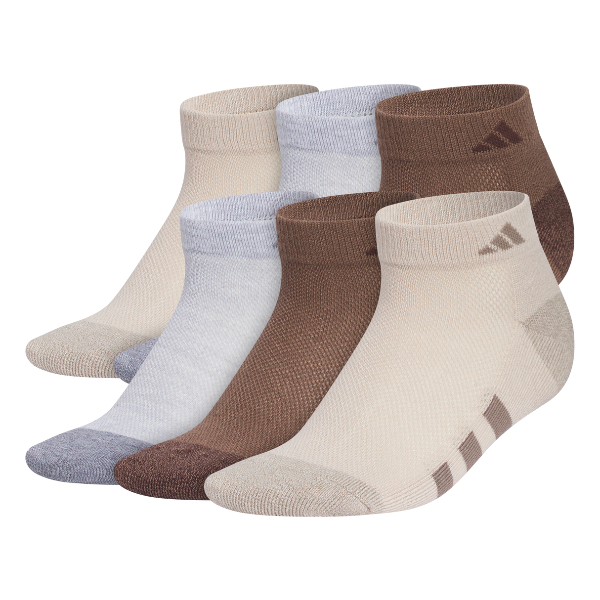 adidas Youth Athletic Cushioned 6-Pack Low Cut Sock-1