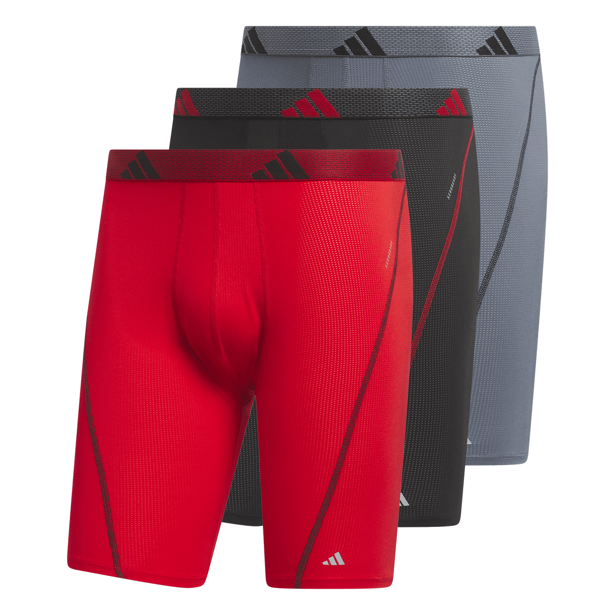 adidas Men's Performance Mesh 3-Pack Long Boxer Brief-1