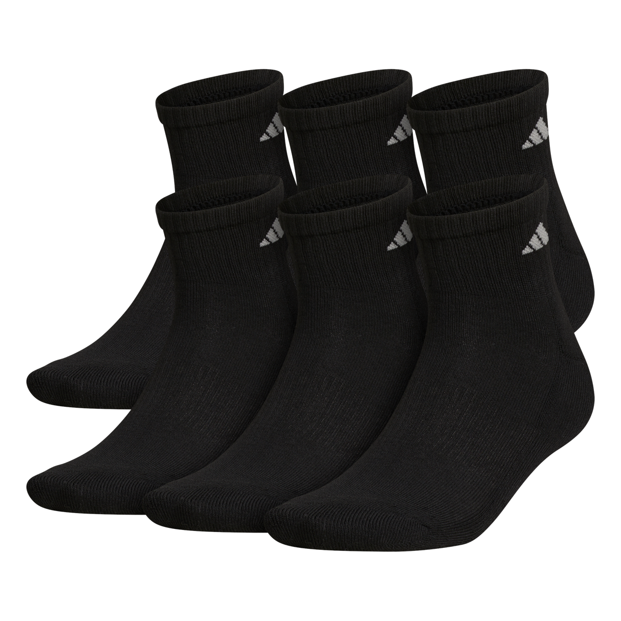 adidas Men's Athletic Cushioned 6-Pack Quarter Sock-1