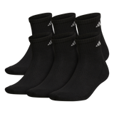 adidas Men's Athletic Cushioned 6-Pack Quarter Sock-1