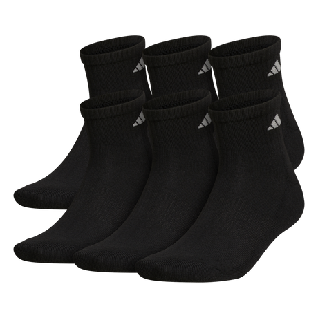 adidas Men's Athletic Cushioned 6-Pack Quarter Sock-1
