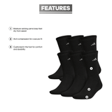 adidas Men's Athletic Cushioned 6-Pack Crew Sock-2