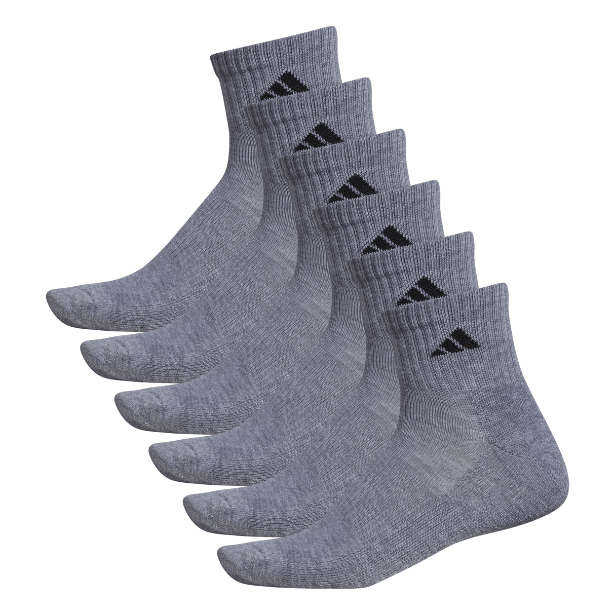 adidas Men's Athletic Cushioned 6-Pack Quarter Sock-8