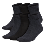 adidas Men's Athletic Cushioned 6-Pack Quarter Sock-1
