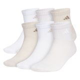 adidas Men's Athletic Cushioned 6-Pack Quarter Sock-1