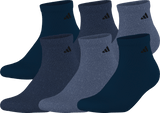 adidas Men's Athletic Cushioned 6-Pack Quarter Sock-1