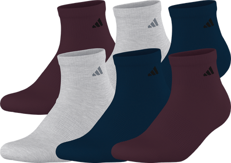 adidas Men's Athletic Cushioned 6-Pack Quarter Sock-1