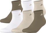 adidas Men's Athletic Cushioned 6-Pack Quarter Sock-1