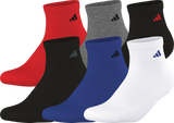 adidas Men's Athletic Cushioned 6-Pack Quarter Sock-1