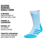 adidas Unisex Adizero Running Single Crew Sock-2