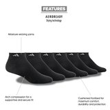 adidas Men's Athletic Cushioned 6-Pack Low Cut Sock-2
