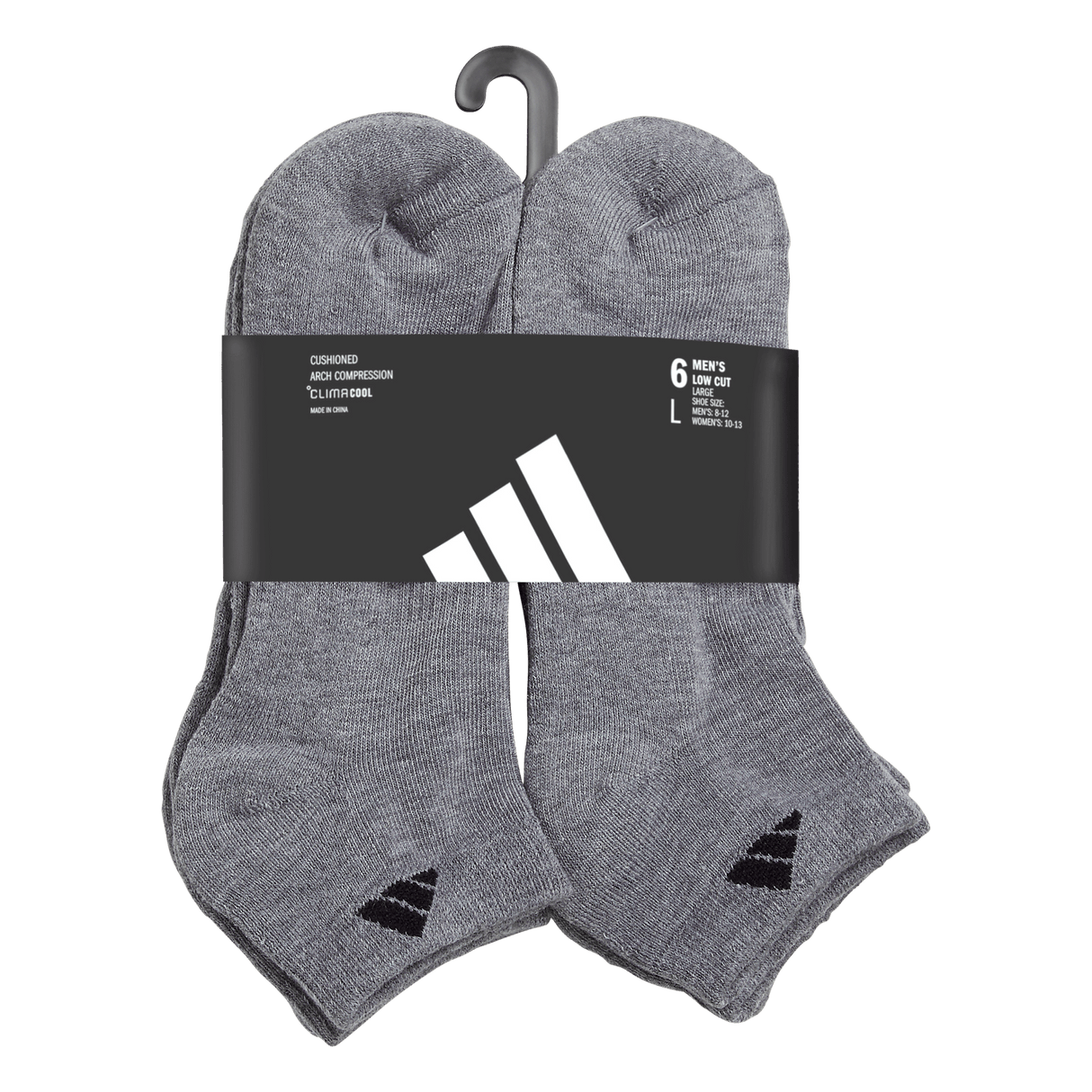 adidas Men's Athletic Cushioned 6-Pack Low Cut Sock-9