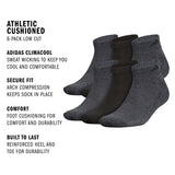 adidas Men's Athletic Cushioned 6-Pack Low Cut Sock-2