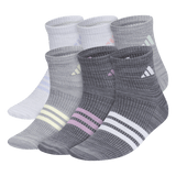 adidas Girl's Superlite 3.0 6-Pack Quarter Sock-1