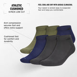 adidas Men's Athletic Cushioned 6-Pack Low Cut Sock-2